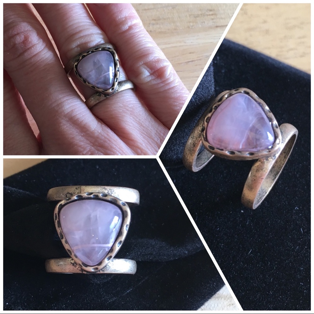 Stone midi ring gold/rose - Picture 3 of 7